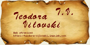 Teodora Vilovski vizit kartica